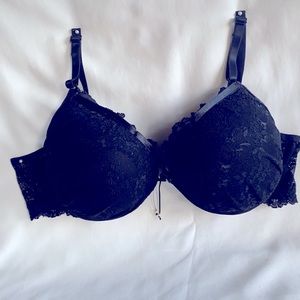 NWT Brazilian Style  Beautiful 🔥🔥 Sexy Underwired Padded Black Lace Bra XLARGE